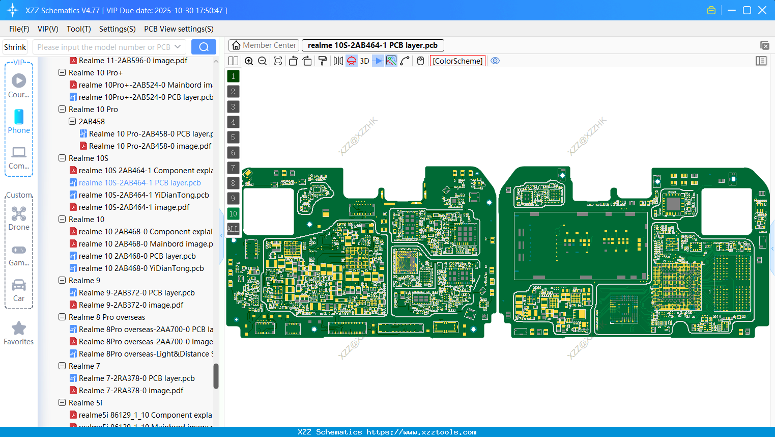 Realme 10S-2AB464-1 PCB Layer